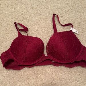 Victoria's Secret Lace Bra - Deep Red
